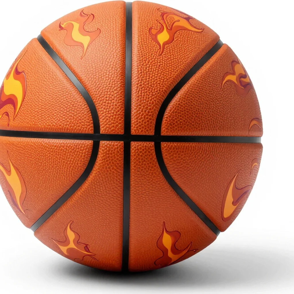 Flaming Basketball Slam Dunk Transparent PNG