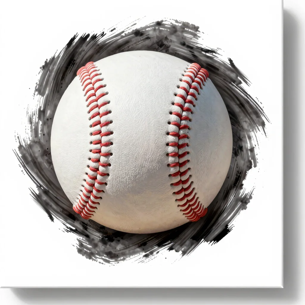 Baseball Black Ink Splash Transparent PNG