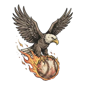 Bald Eagle Clutching Burning Bas (Design #2) Transparent PNG