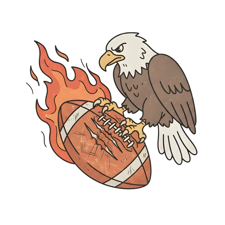 Bald Eagle Clutching Burning Foo Transparent PNG