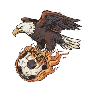 Bald Eagle Clutching Soccer Ball (Design #2) Transparent PNG