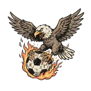 Bald Eagle Clutching Soccer Ball (Design #5) Transparent PNG