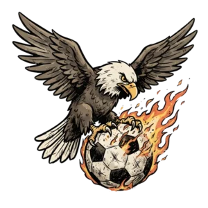Bald Eagle Clutching Soccer Ball (Design #7) Transparent PNG