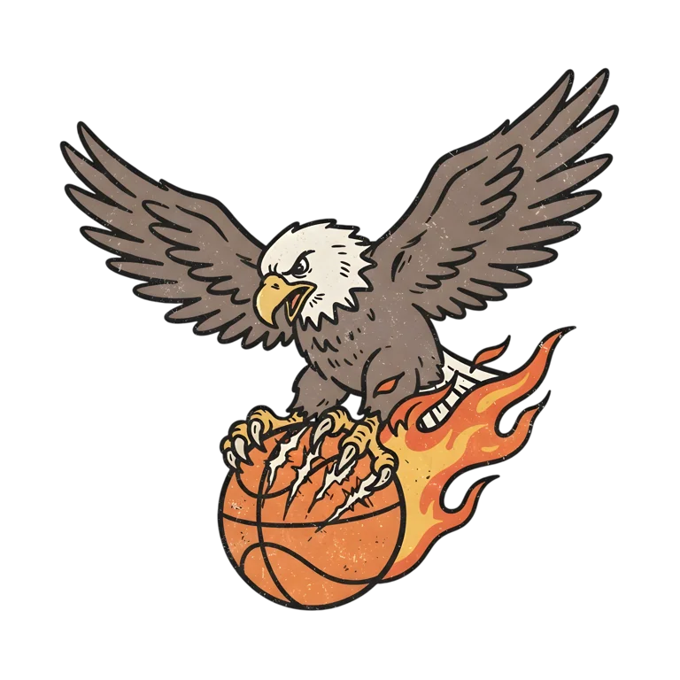 Bald Eagle Grabbing Basketball Transparent PNG