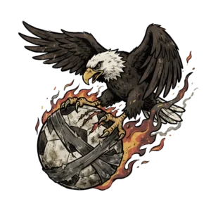 Bald Eagle Grabbing Soccer Ball (Design #1) Transparent PNG