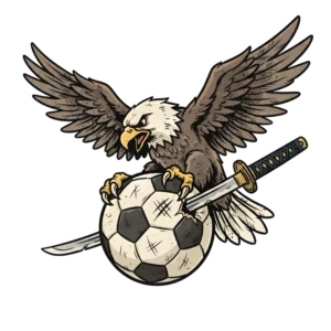 Bald Eagle Grabbing Soccer Ball (Design #2) Transparent PNG