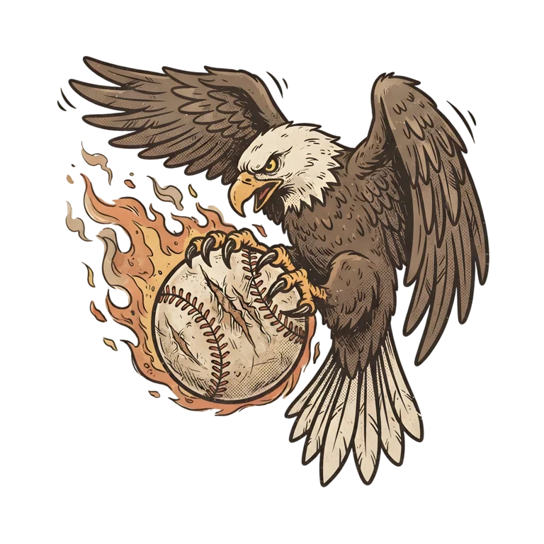 Bald Eagle Gripping Burning Base Transparent PNG