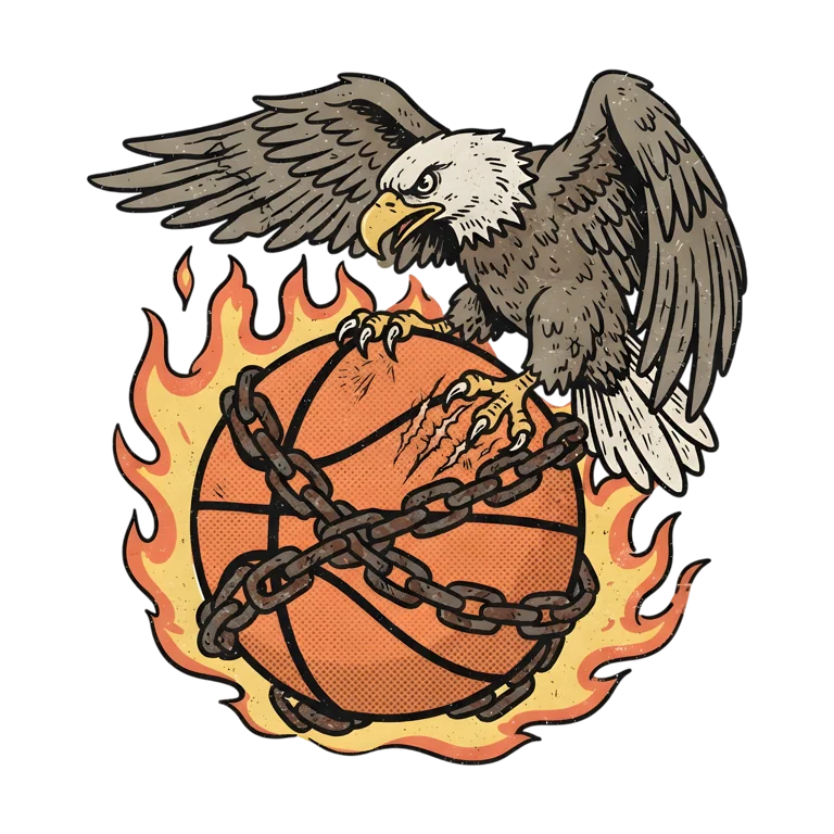 Bald Eagle Gripping Chained Bask Transparent PNG